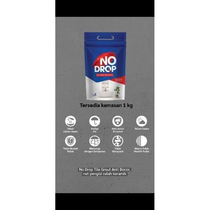 SEMEN NAT KERAMIK KAMAR MANDI NO DROP 1KG BAK MANDI LANTAI GRANIT DAPUR KOLAM ANTI BOCOR WATERPROOF