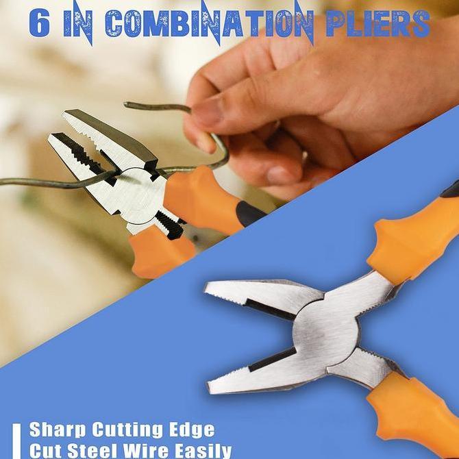 Jld Toolkit Set 9Pcs Alat Pertukangan Palu Handtool Box Perkakas Tukang Lengkap Tang Obeng/Meteran/C