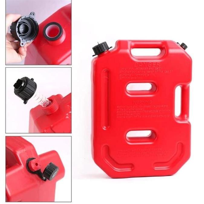 Promo Gasoline Jerry Can Jerigen Bensin Hdpe 10L Bbm Drigen Solar + Kunci