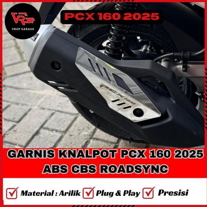 Promo VRGP GARNIS KNALPOT PCX 160 2025-2026 ABS CBS ROADSYNC/COVER KNALPOT PCX 160 NEW/AKSESORIS MOT