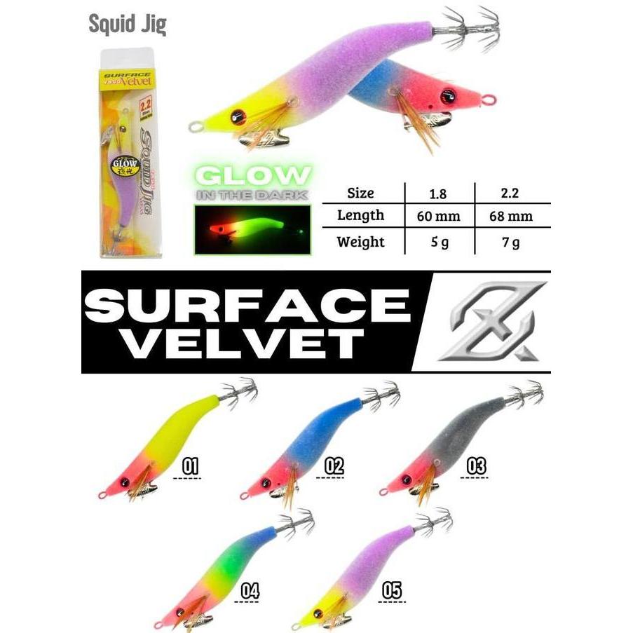AXZ IKA SURF VELVET LUMINOUS SQUID JIG