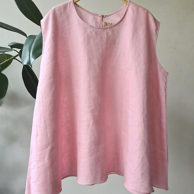 Nilu Top/Baju Linen/Linen Top/Atasan Linen/Sleeveless Top terlaris