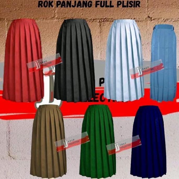 Seragam Sekolah Rok Sma Panjang  Turun Pinggang Dan Full Plisir  Rempel Lipit Seragam Ank  Sma  Rok 
