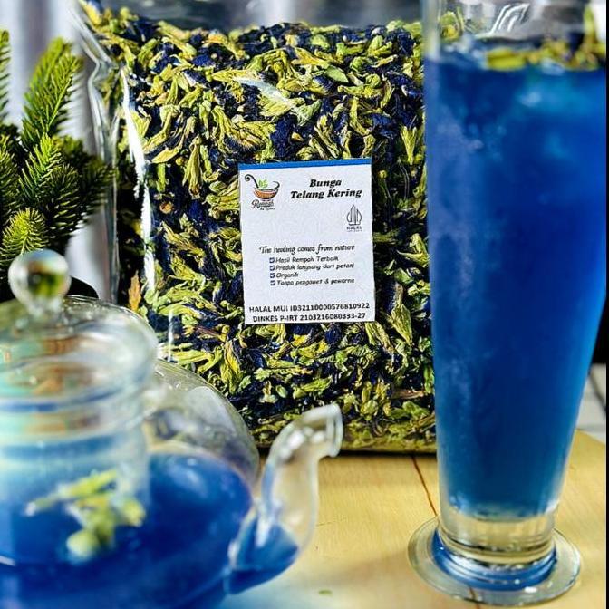 Dryck- Bunga Telang Kering 1 Kg - Teh Telang Premium