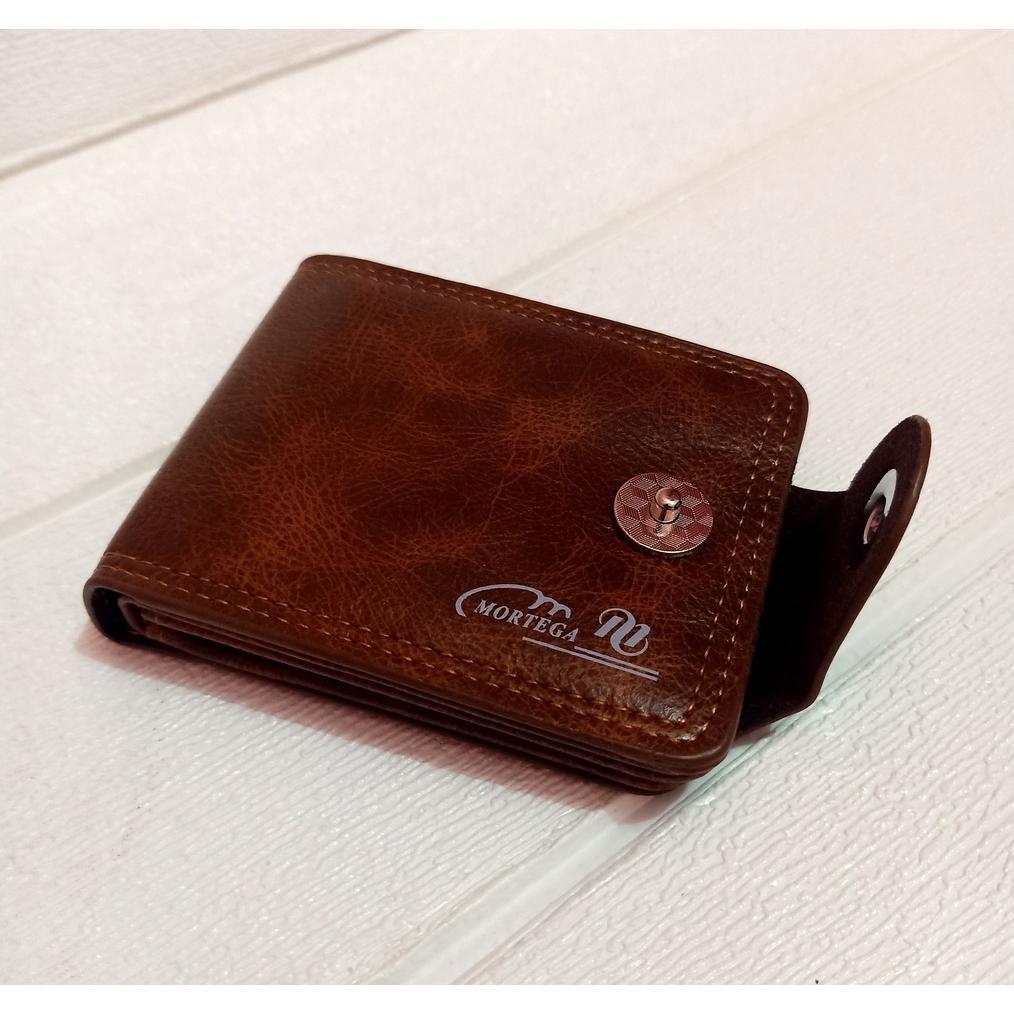 BEST SALE Dompet kulit pria Model Kancing Magnet Dompet Lipat Pria Dompet Kulit Kualitas PREMIUM Dom