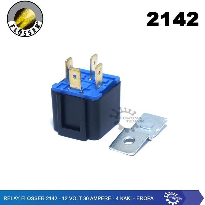 Promo Relay Flosser 2142 - 12 Volt 30 Ampere - 4 Kaki - Eropa Diskon