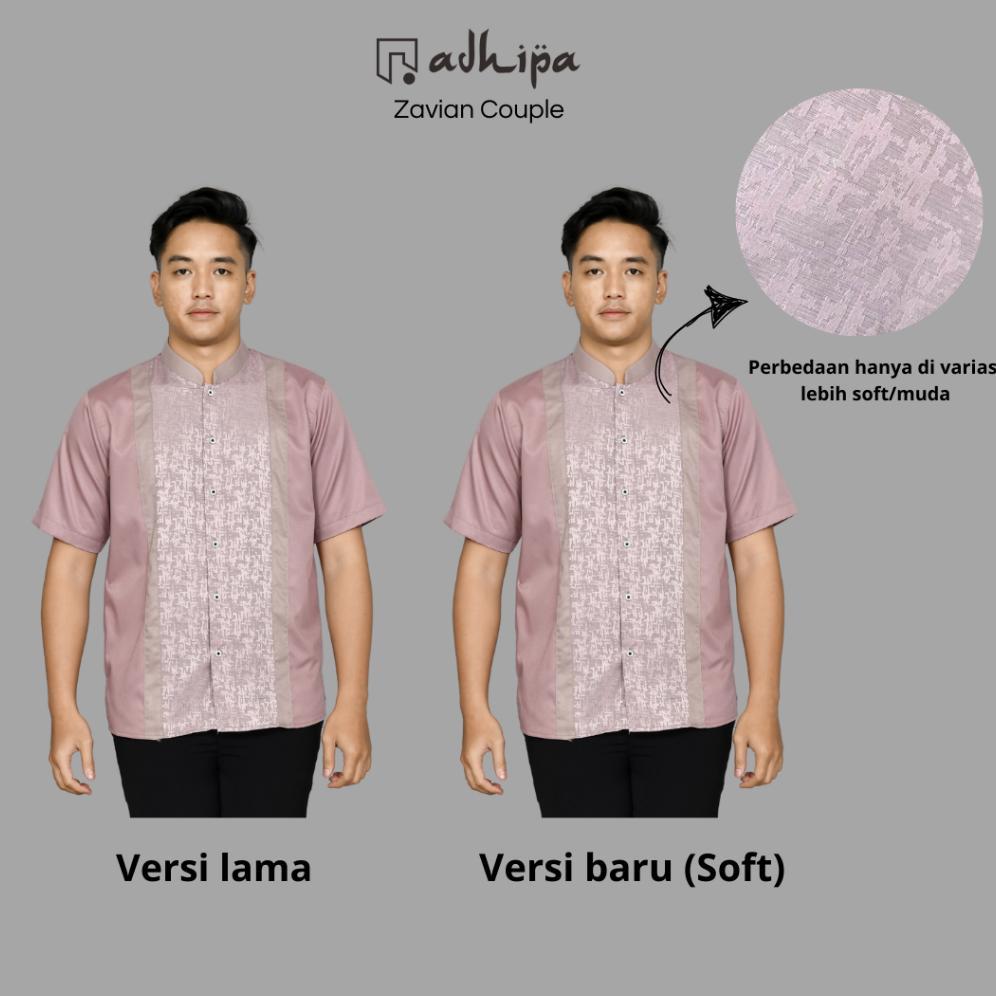 (Ready) Adhipa Zavian Koko Pria Warna Ungu Lavender Soft Diskon