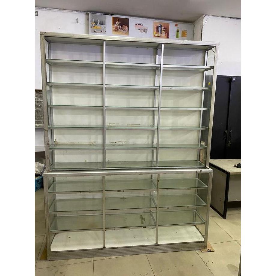 Terlaris Lemari Tinggi Display Etalase Kaca Susun Pajangan Second Seken Bekas Uk 185X40X240