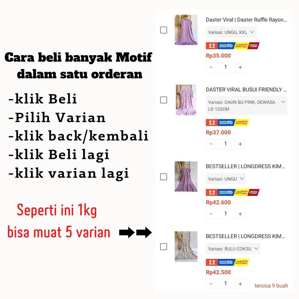 Daster Ruffle Daster Jumbo Ruffle Motif Viral Daster Ruffle Kekinian Daster Rayon Promo