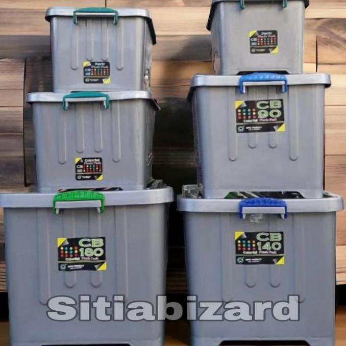 HARGA SAHABAT - Container Box CB60,CB90,CB140,CB180 Silver / Box Abu - Abu