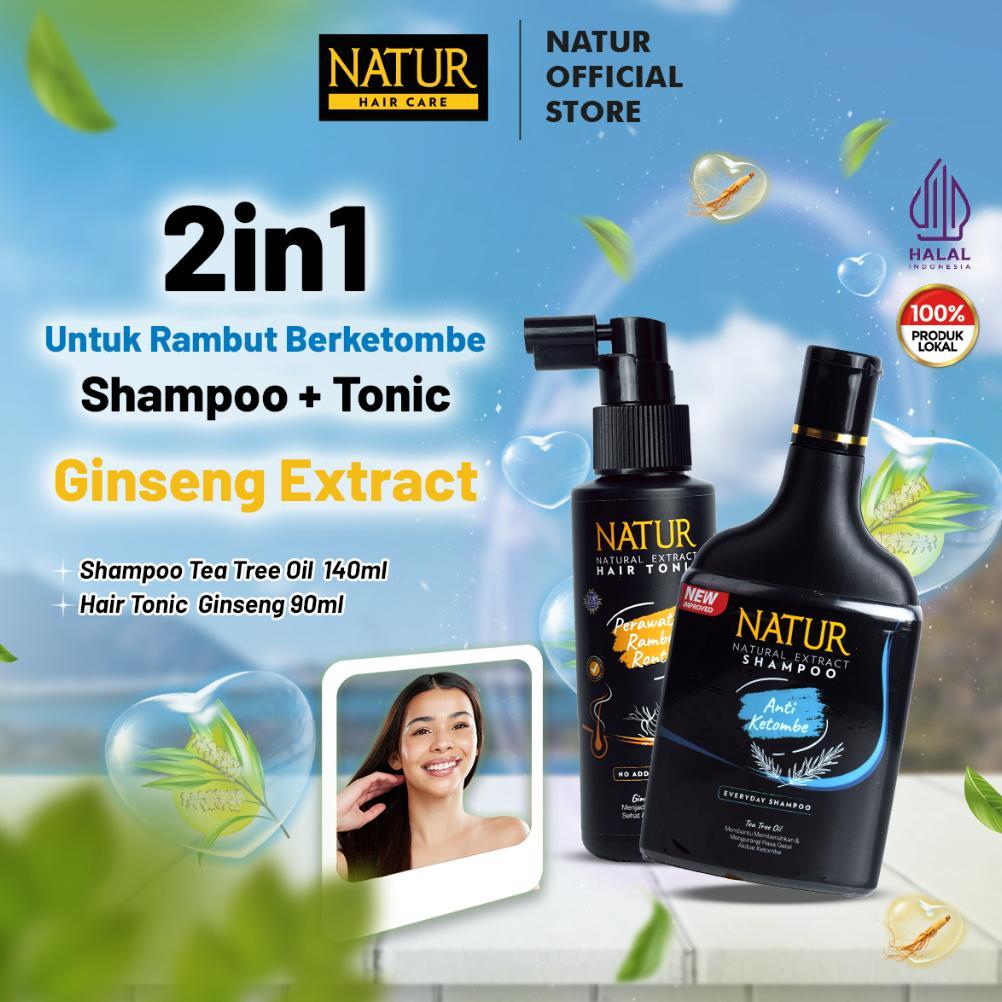 NEW 2in1 Shampoo Tea Tree Oil + Tonic | Untuk RambutBerketombe [terbaik][terlaris]