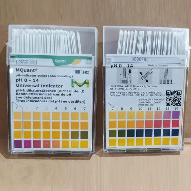 PROMO - UNIVERSAL INDICATOR pH PAPER KERTAS pH STRIP 0-14 9535 MERCK GERMANY