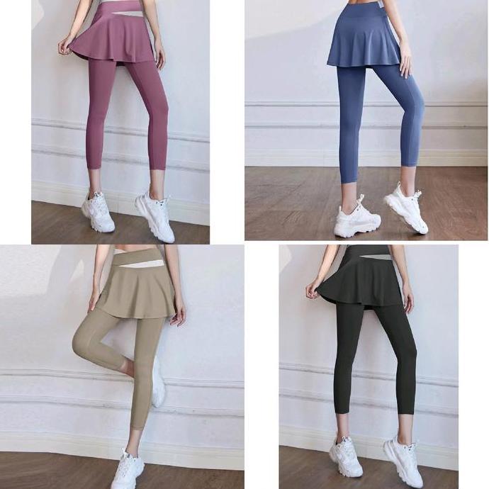 TERBARU - Kinarastorez - Legging rok sport dua layer olahraga senam gym fitness wanita 192