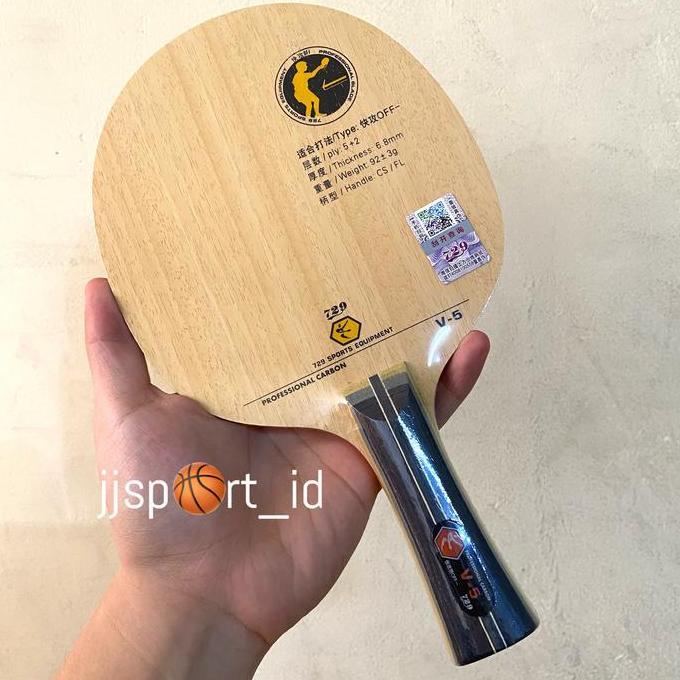 TERMURAH - Kayu Pingpong 729 V-5 Carbon Blade Pingpong 729 V5 FL