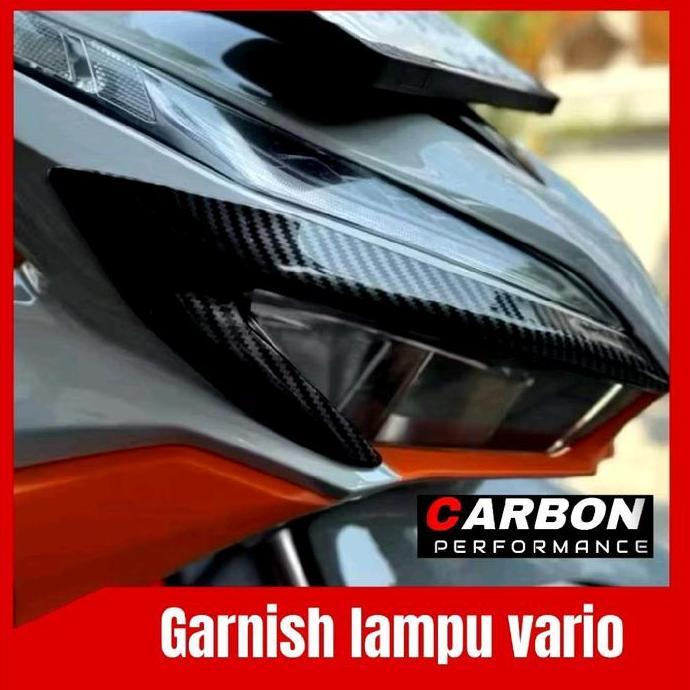 Garnish Alis Vario 125 150 Carbon Variasi Vario 2018-2022 / Garnish Carbon Alis Lampu Vario Carbon M