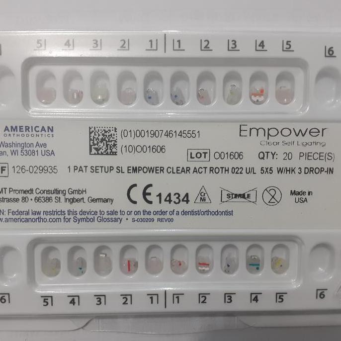 Bracket Self Ligating Empower Clear AO ( American Orthodontics )