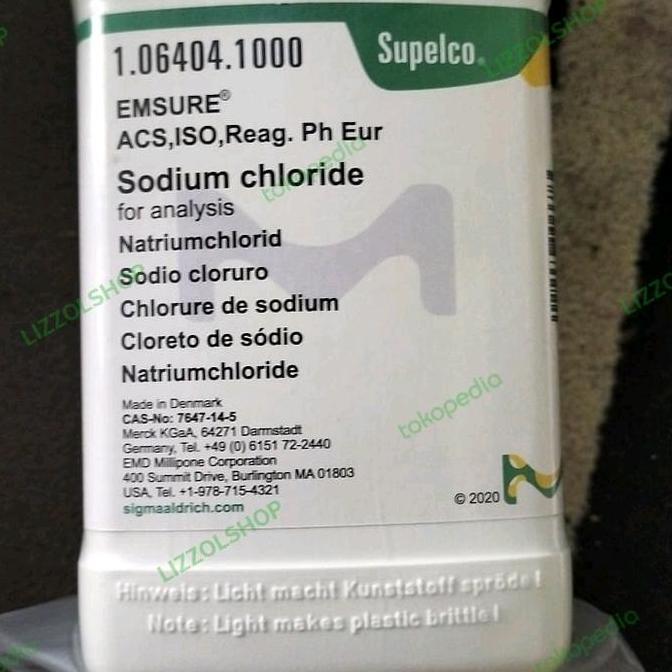 Sodium chloride pro analysis 1kg|MERCK