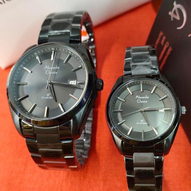 Terlaris Jam Cuople/Pasangan Original Alexandre Christie Ac 8648 Md/Ld Steel