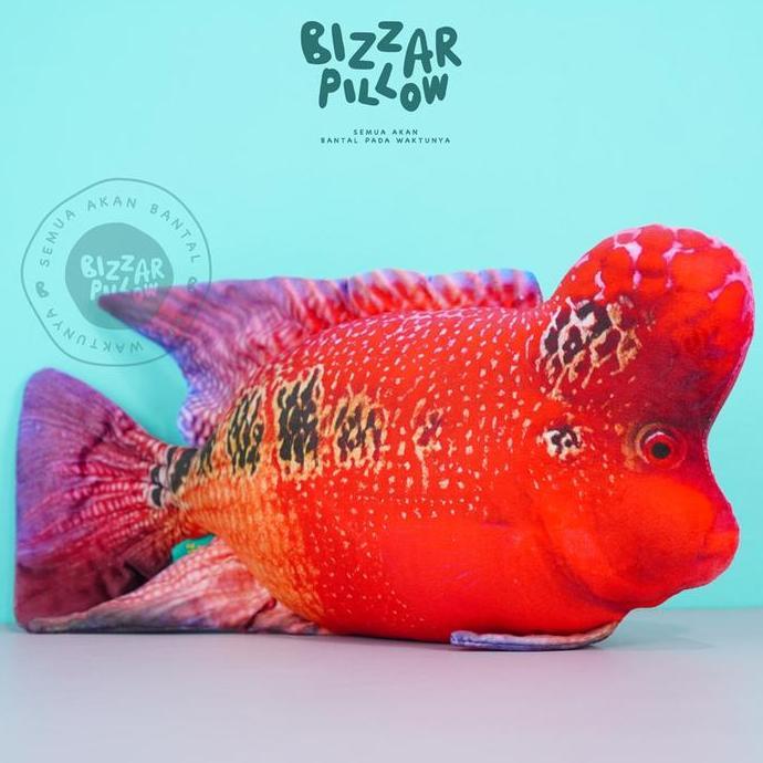 HARGA GROSIR - Bizzarpillow Bantal Ikan Louhan Kain Yelvo Size L BZ343
