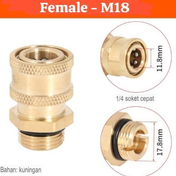ESOKUIKI Coupler Quick Release 3/8 inch Male Drat luar 17,8MM