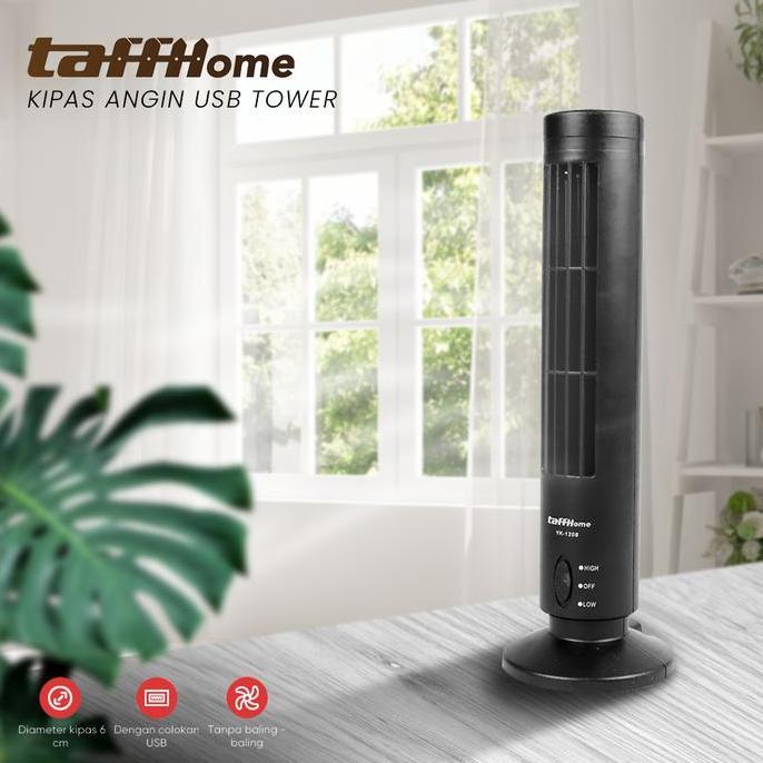 CIAAGUI Kipas Angin USB Tower Fan TaffHOME Leafless Ultra Quite - YK-1208