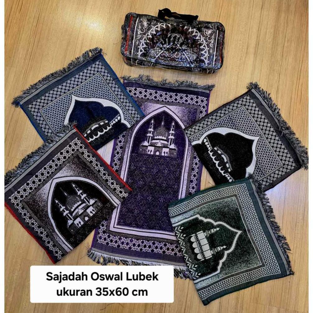 Myra - Paket Souvenir Tile Sajadah Oswal+ Tasbih Sovenir Parcel Sajadah