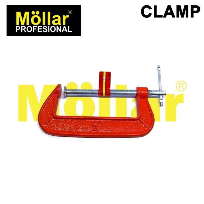 PIXKO BISON Clamp C 5 Inch Catok Penjepit 125 mm Klem Kayu Besi Jepit 5"