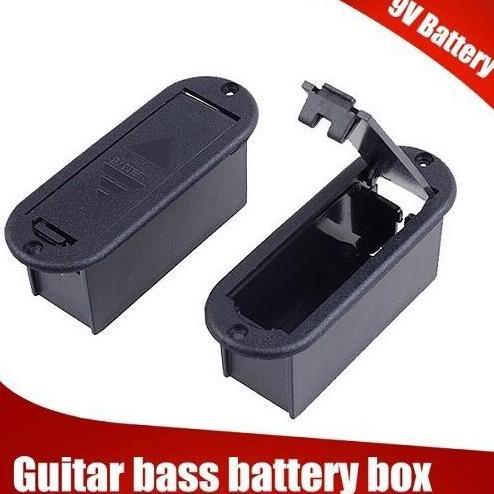 TEMPAT BATTERY BOX CASE HOLDER 9V BATTERY HOLDER ELEKTRIK GITAR BASS 9V PICKUP RUMAH CAS BATERAI 9 V