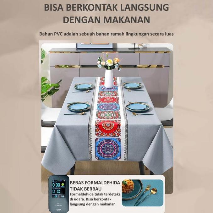 TAPLAK MEJA BOHEMIA WATERPROOF 140 x 200 CM TAPLAK MEJA PREMIUM BOHEMIAN TABLECLOTH BOHEMIAN TEBAL