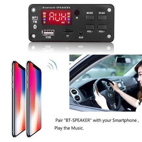 KIT MODUL MP3 PLAYER BLUETOOTH WIRELESS 5.0 MODULE DECODER SPEAKER AUDIO BOARD CAR DIGITAL DISPLAY L