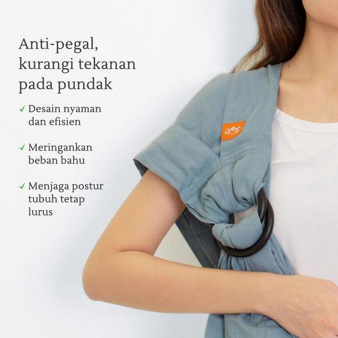 Mamaway / Gendongan Bayi Anti Pegal / Tahan 75 Kg, Utk 0-10 Thn / Baby Ring Sling Gendong