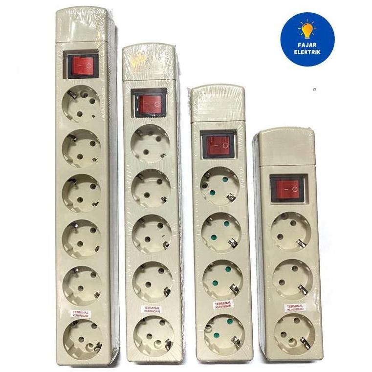 Yxyg- Uticon Stop Kontak Saklar 3 4 5 6 Lubang / Stopkontak + Saklar Uticon