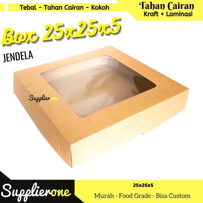 Cibo- Box 25X25X5 Isi 25/ Dus Nasi / Dus Muffin / Dus Cupcake / Dus Kue