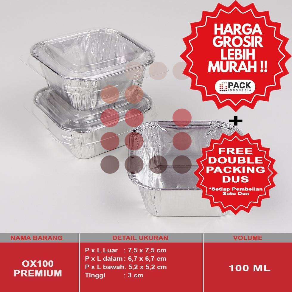 BIG PROMO ALUMUNIUM FOIL CUP OX 100 PREMIUM + TUTUP MIKA MACARONI SCHOTEL PLAPERTART