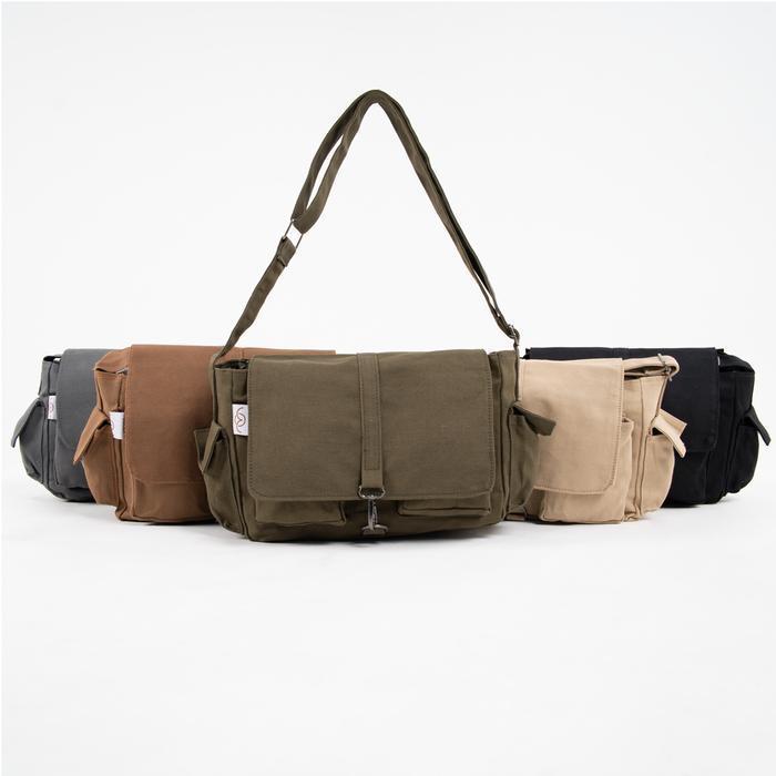 Bisa Cod - Megan Y2K Bag By Money Alter / Tas Selempang Bahan Kanvas / Military Bag