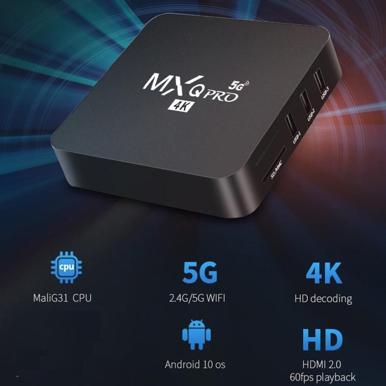 (Dalam Stok, Dikirim Dari Jakarta) Android Tv Box Mxq-Pro 5G 4K Smart Tv Box 1+8G Media Player Guara