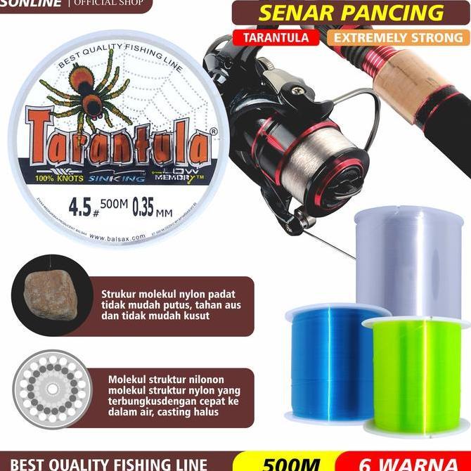Tsurizao- Sonline Tali Pancing Tarantula 500M6Warna  Nilon Tali Pancing Bahan Nilon Pancing Anti Ker