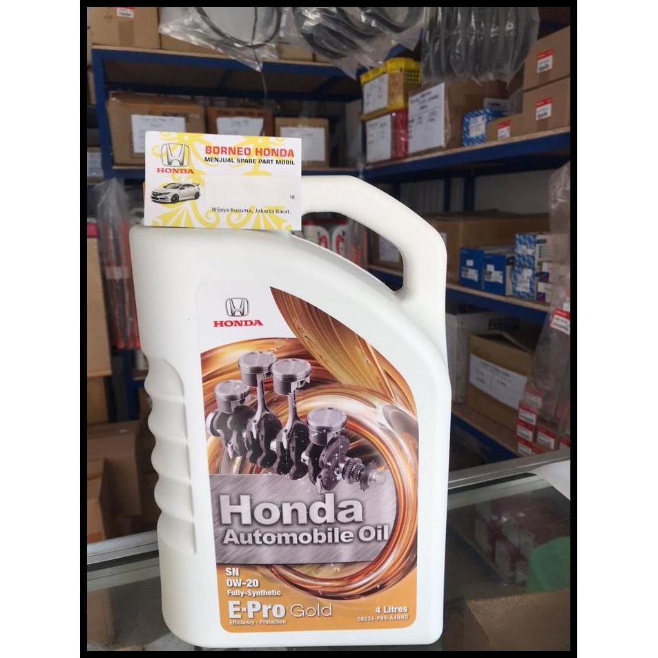 HOT DEAL OLI MESIN SN 0W-20 OIL E-PRO GOLD FULL SYNTHETIC ASLI HONDA. MOBIL JAZZ, CITY, MOBILIO, BRI