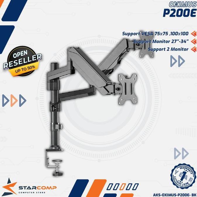 Bracket Monitor Deskmount Gas Spring Oximus P200e Tilt Swivel Rotate