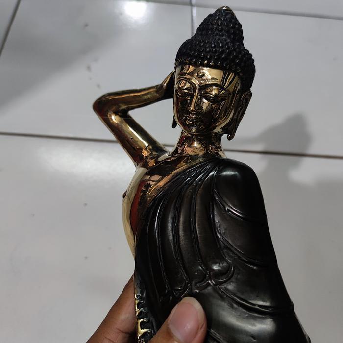 sleeping buddha vintage 40cm / patung buddha tidur