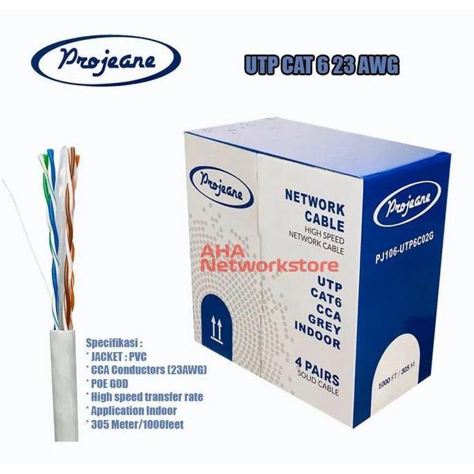 TERBARU - Kabel UTP Cat6 Projeane Kabel UTP Cat6 Projeane Cable UTP Cat6