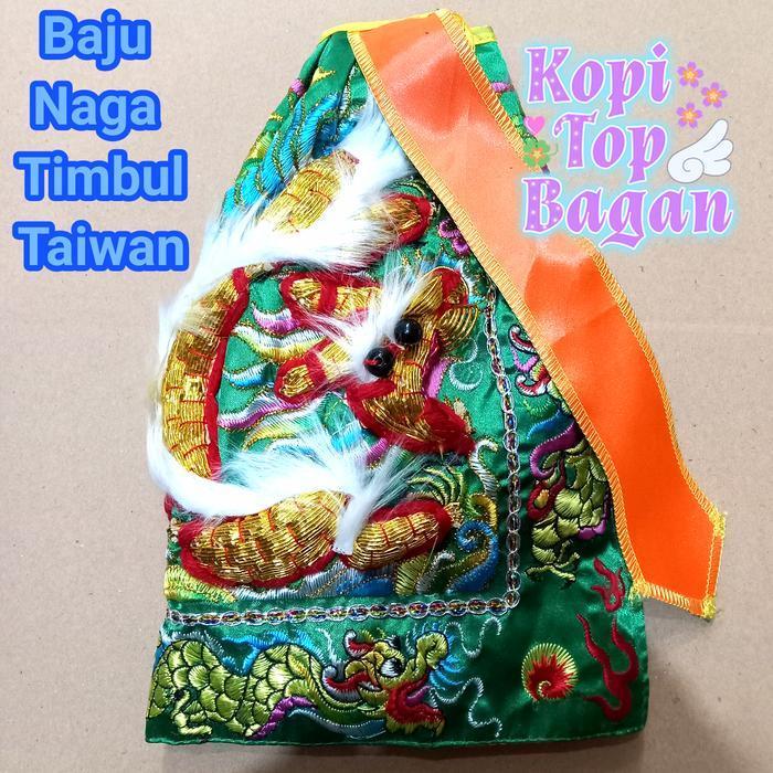 Baju dewa naga timbul taiwan 16 inci Jubah Patung dewa kain motif naga