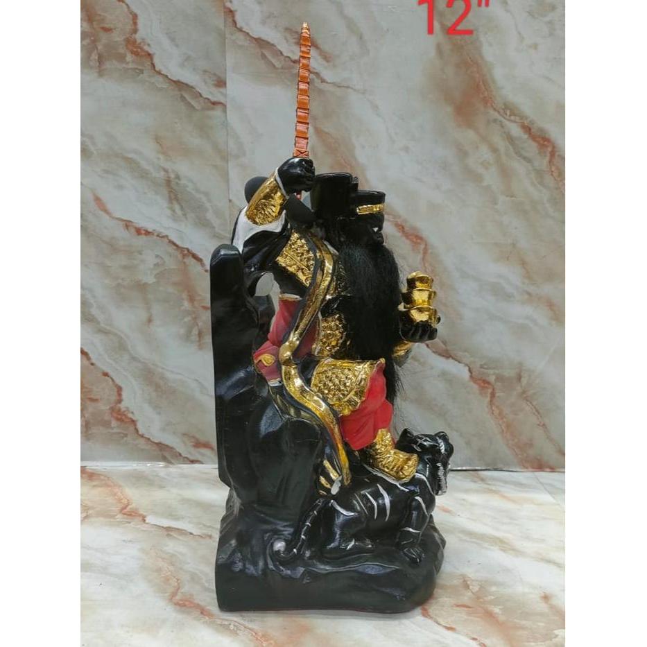 patung rupang dewa han tan kong / tio guan suei - 12 inch - fiber