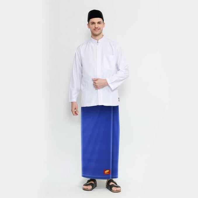 Sarung Atlas Premium 550 Warna Polos Biru