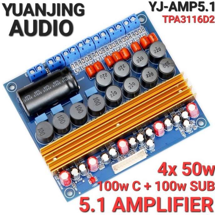 YUANJING AUDIO YJ-AMP5.1 Surround Amplifier Board TPA3116 4x50W+2x100W