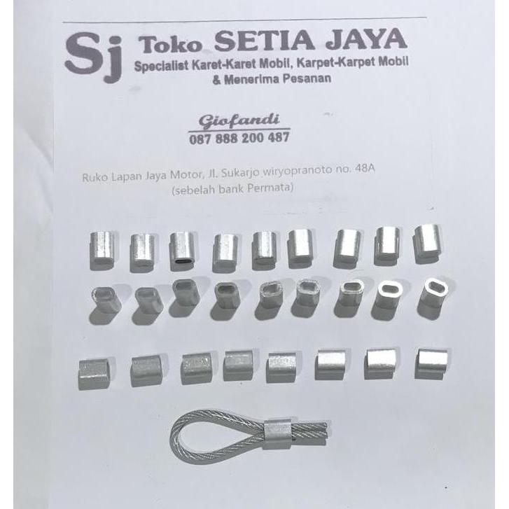 DISKON TERBATAS CRIMP FERRULE ALUMUNIUM 4MM /FEROL SLING WIRE ROPE/ KLEM KAWAT SLING HARGA TERBAIK