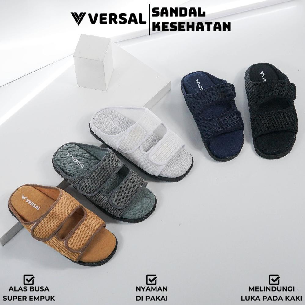 Terlaris Versal Sandal Kesehatan Diabetes Sandal Lansia Ringan Super Empuk Anti Slip - Bapau Terbaru