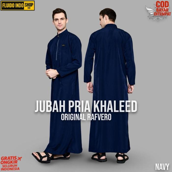 Terlaris Jubah Khaleed Pria - Jubah Katun Toyobo Premium - Gamis Pria Dewasa Hitam Polos- Gamis Pria