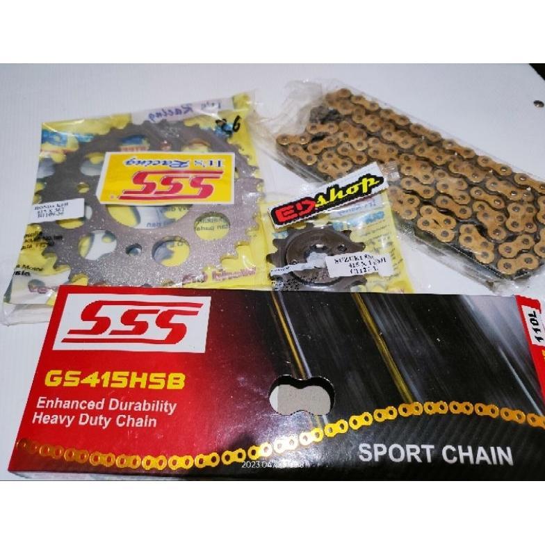 gear SET 415 SSS tipis BLADE SUPRA X 125 110 X125 REVO KARBU INJEKSI GIR GER SLIM BALAP RACING