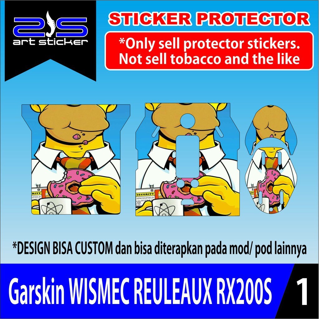Promo 2Pcs Cod Garskin Wismec Reuleaux Rx200s Garskin Case Stiker Protector Free Custom COD